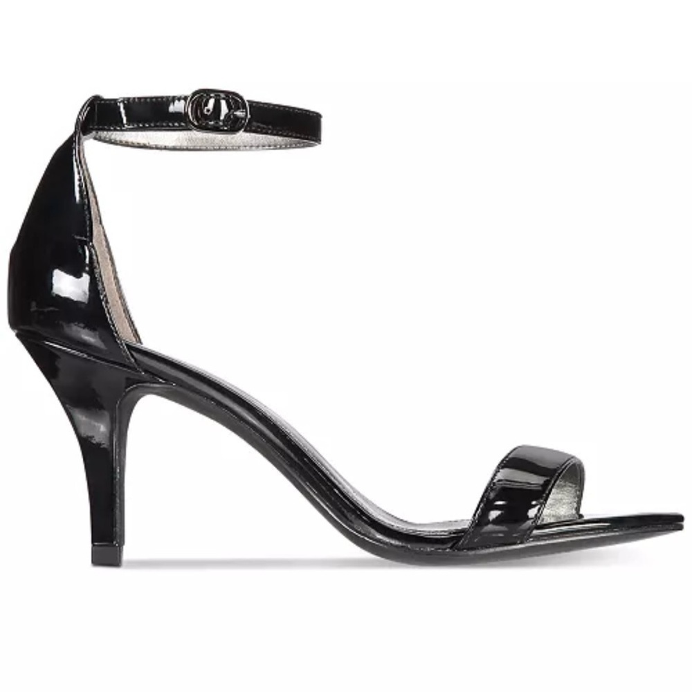 Bandolino Madia Size 5 Open-Toe Black Patent Dress Sandals, NIB - Picture 2 of 10